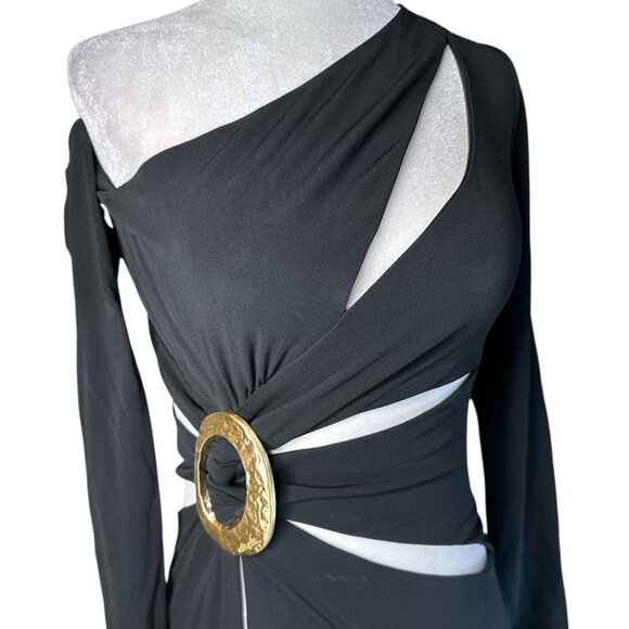 Cult Gaia Zinnie Gown in Black X-Small New Womens Long Sleeve Maxi Dress - Picture 8 of 16